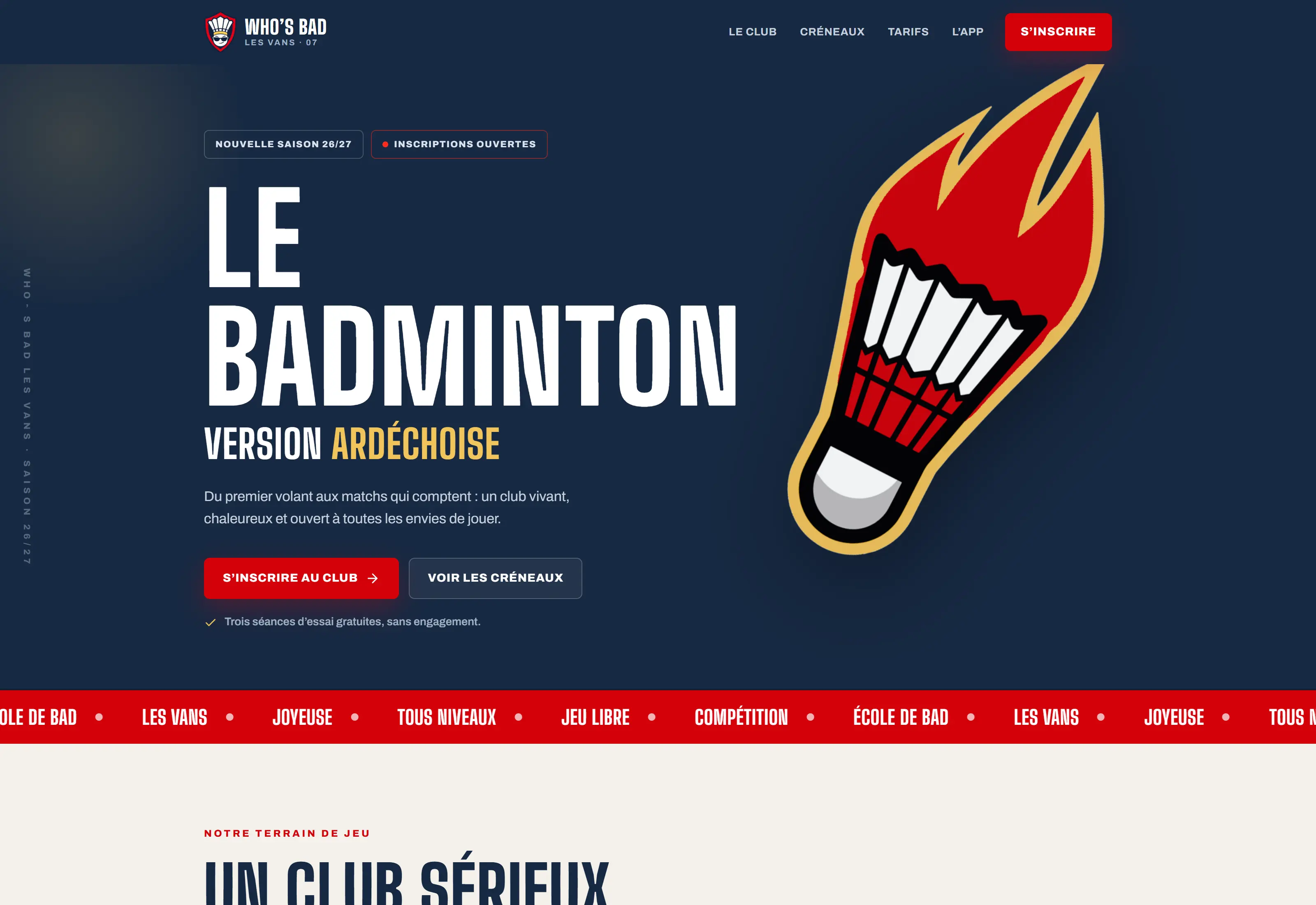 Aperçu du site Who's Bad · Les Vans